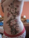 cheery blossom and kanji tattoo